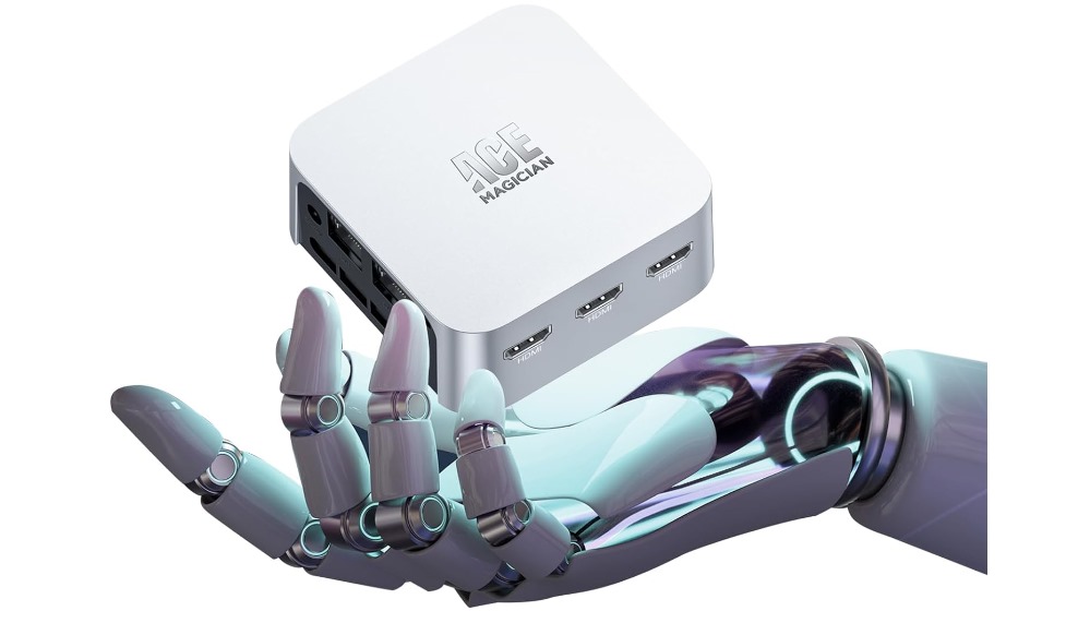 ACEMAGICIAN Mini PC 12th N95 3.4Ghz - 8GB  LPDDR5 256GB M.2 SSD, 3 HDMI PC Micro, Soporte 4K UHD, Dual Gigabit Ethernet, 2.4G-5G WiFi, BT4.2, WINDOWS 10 PRO 